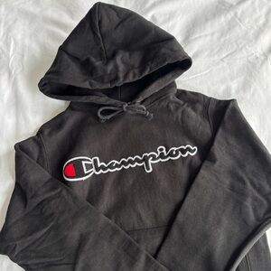 Champion Dark Hoodie with Logo